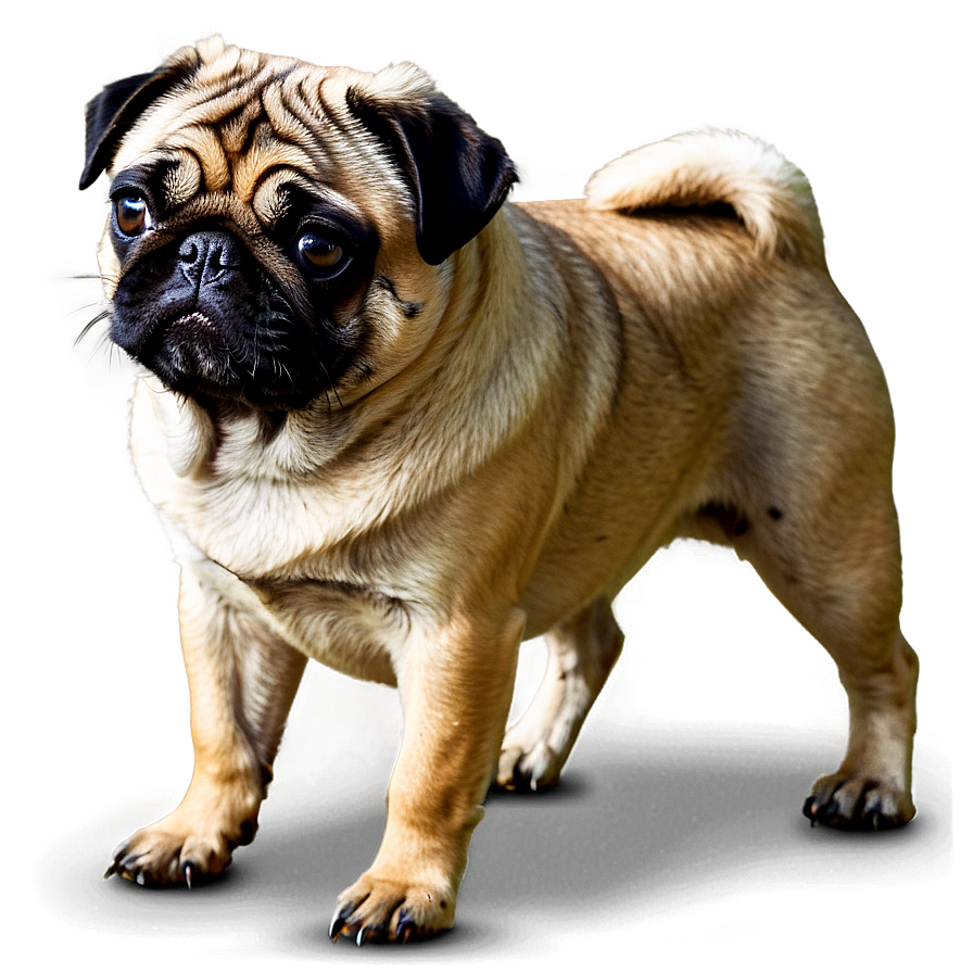 Pug In Garden Png 05232024 PNG image