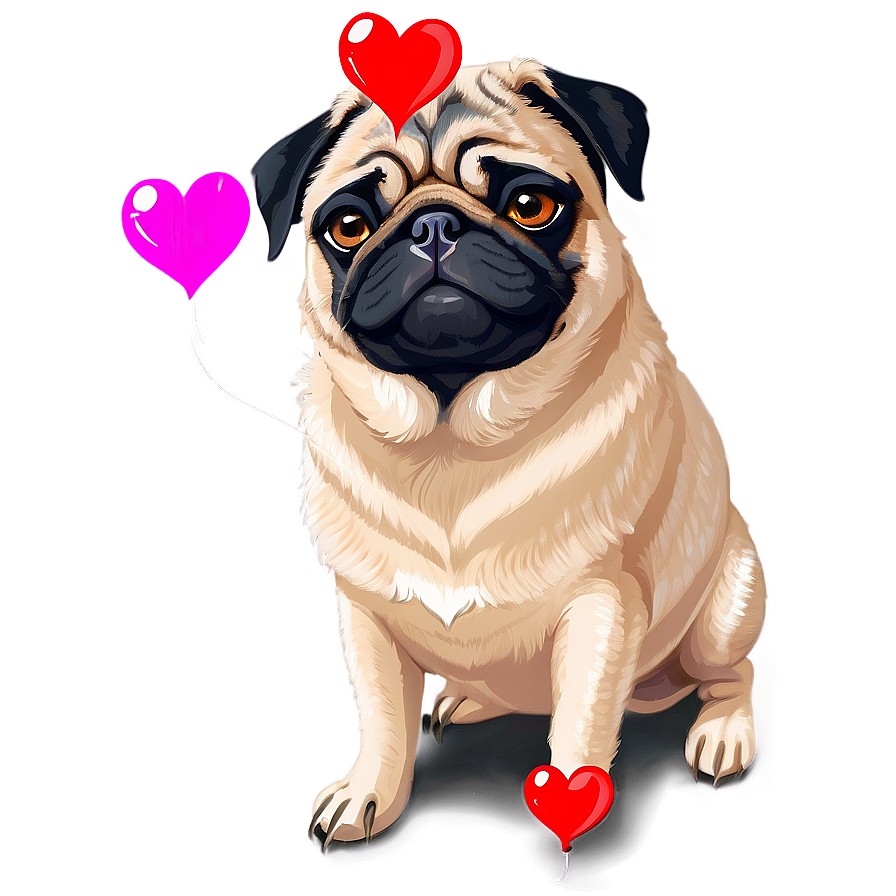 Pug In Love Png Ben27 PNG image