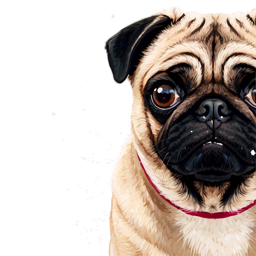 Pug In Snow Png 05232024 PNG image