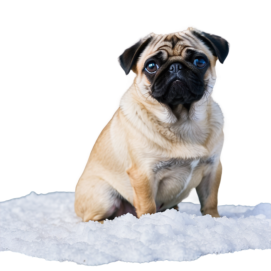 Pug In Snow Png 25 PNG image
