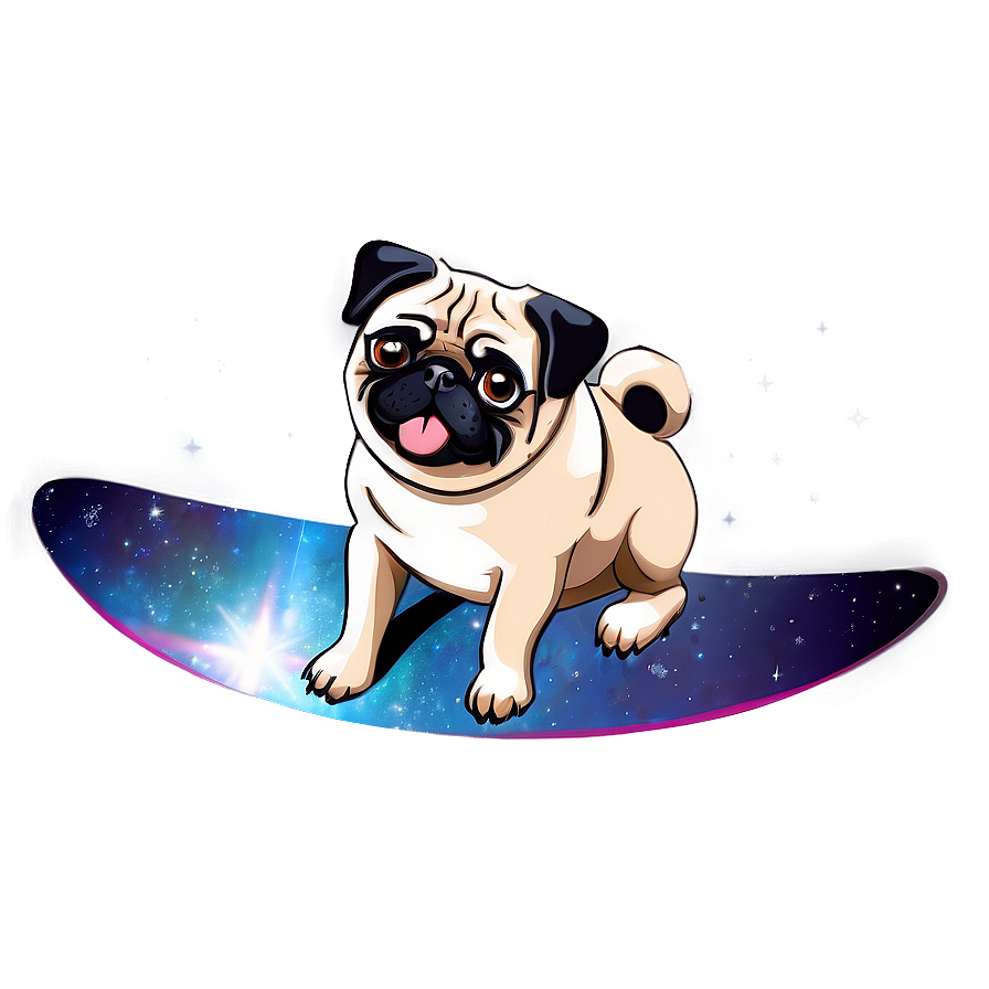 Pug In Space Png Twd PNG image