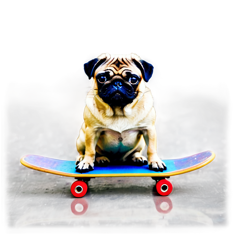 Pug On Skateboard Png Xxj87 PNG image