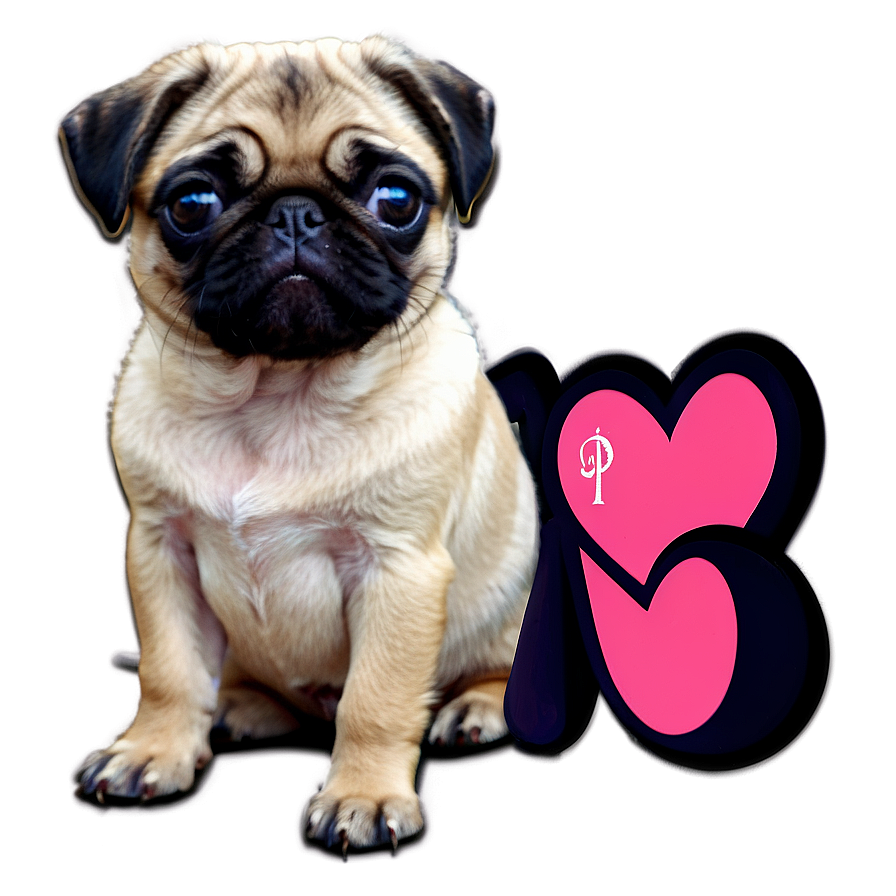 Pug Puppy Love Png 29 PNG image