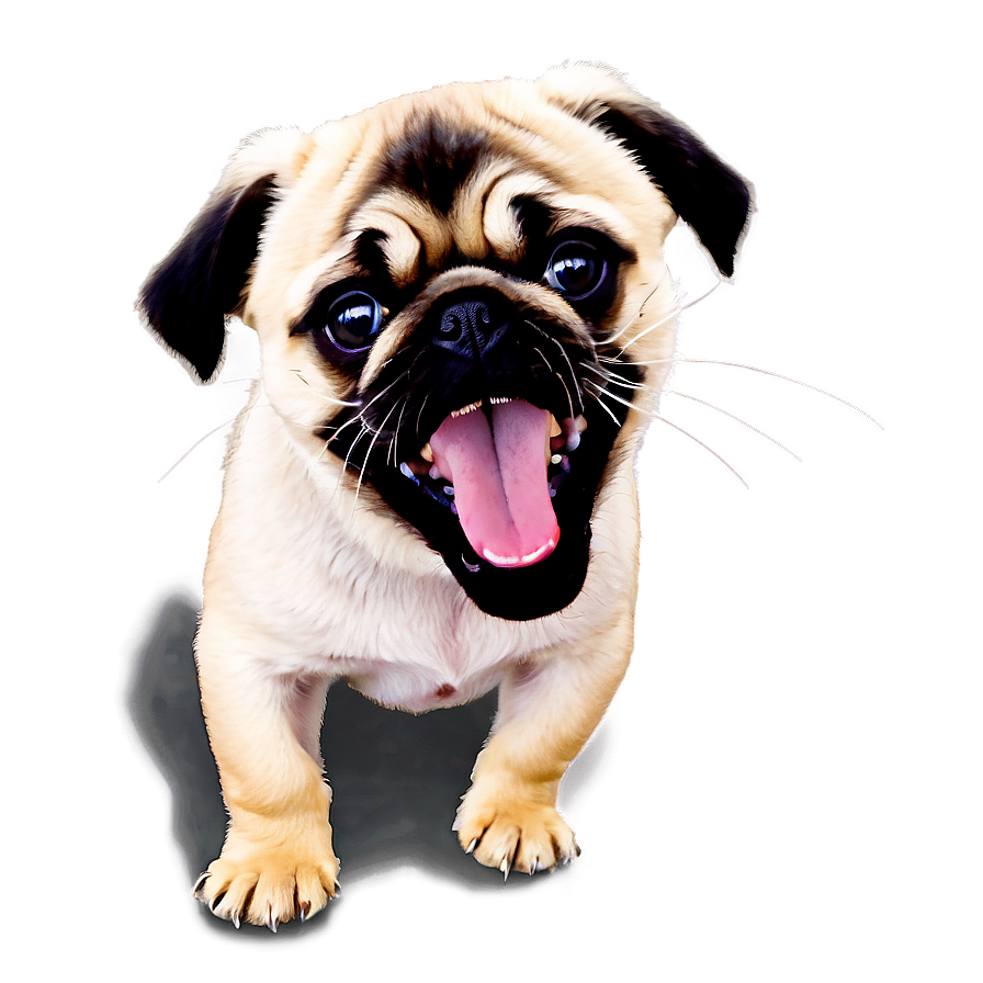 Pug Puppy Yawn Png Hyp62 PNG image