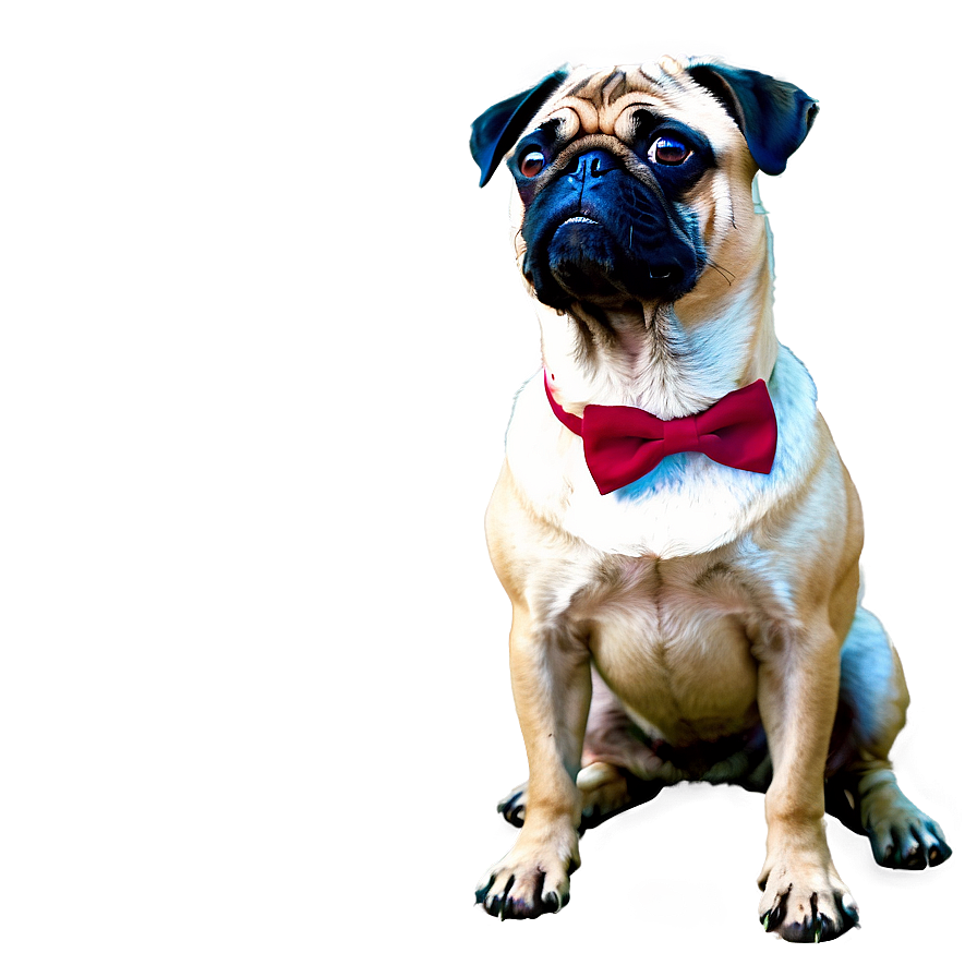 Pug With Bow Tie Png Col61 PNG image