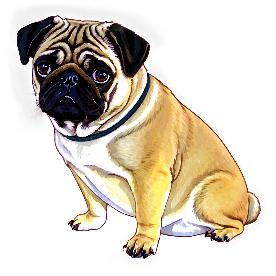 Pug With Bow Tie Png Nss31 PNG image