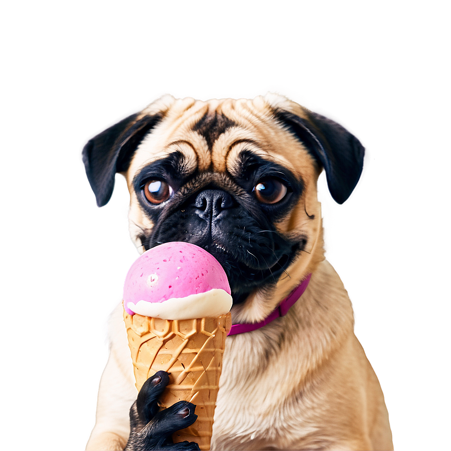 Pug With Ice Cream Png 38 PNG image