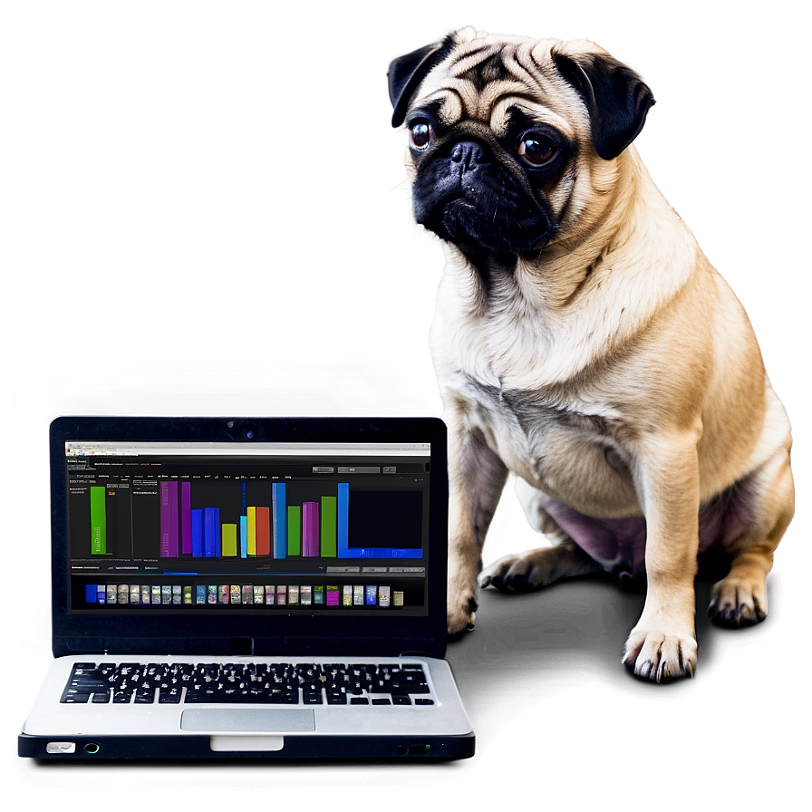 Pug With Laptop Png 99 PNG image