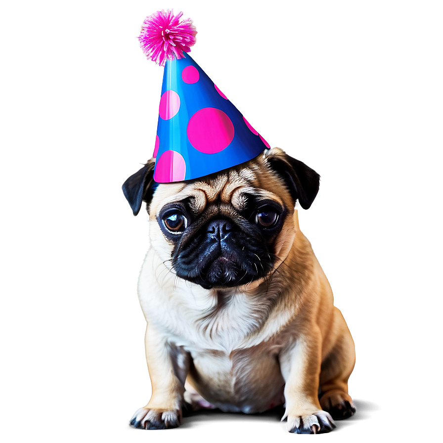 Pug With Party Hat Png 19 PNG image