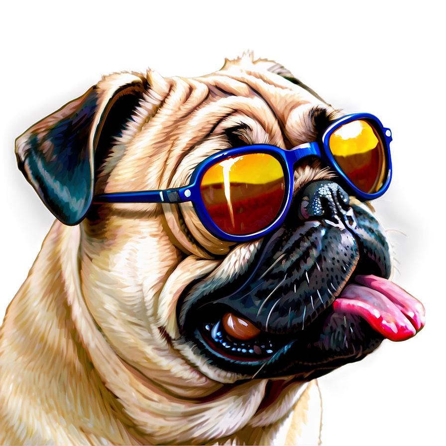Pug With Sunglasses Png 35 PNG image