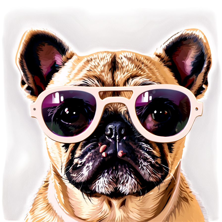 Pug With Sunglasses Png 86 PNG image