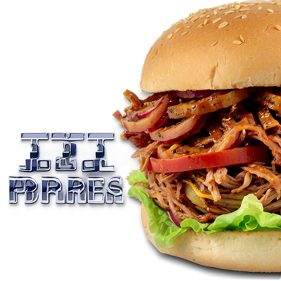 Pulled Pork Burger Png Tsj PNG image