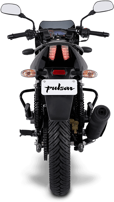 Pulsar Motorcycle Rear View PNG image