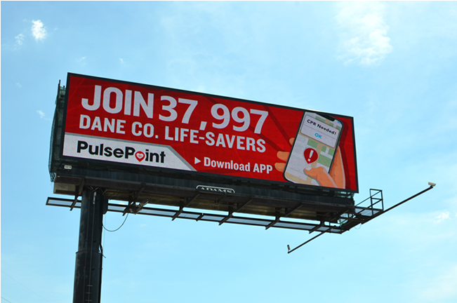 Pulse Point App Billboard Advertisement PNG image