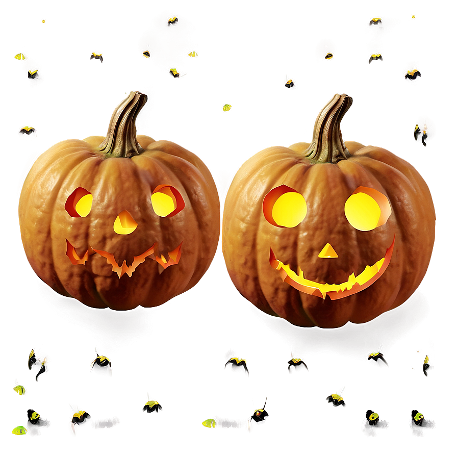 Pumpkin And Bats Png 19 PNG image