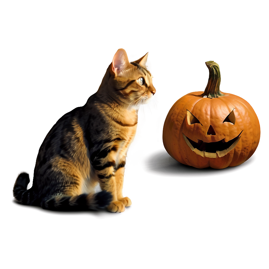 Pumpkin And Cat Png 04292024 PNG image