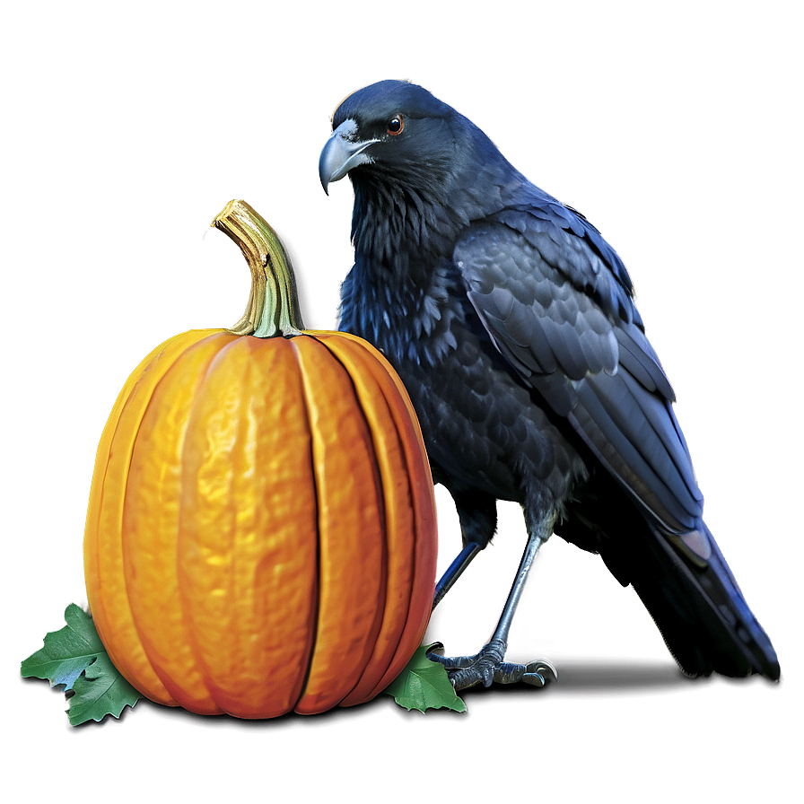 Pumpkin And Crow Png 10 PNG image