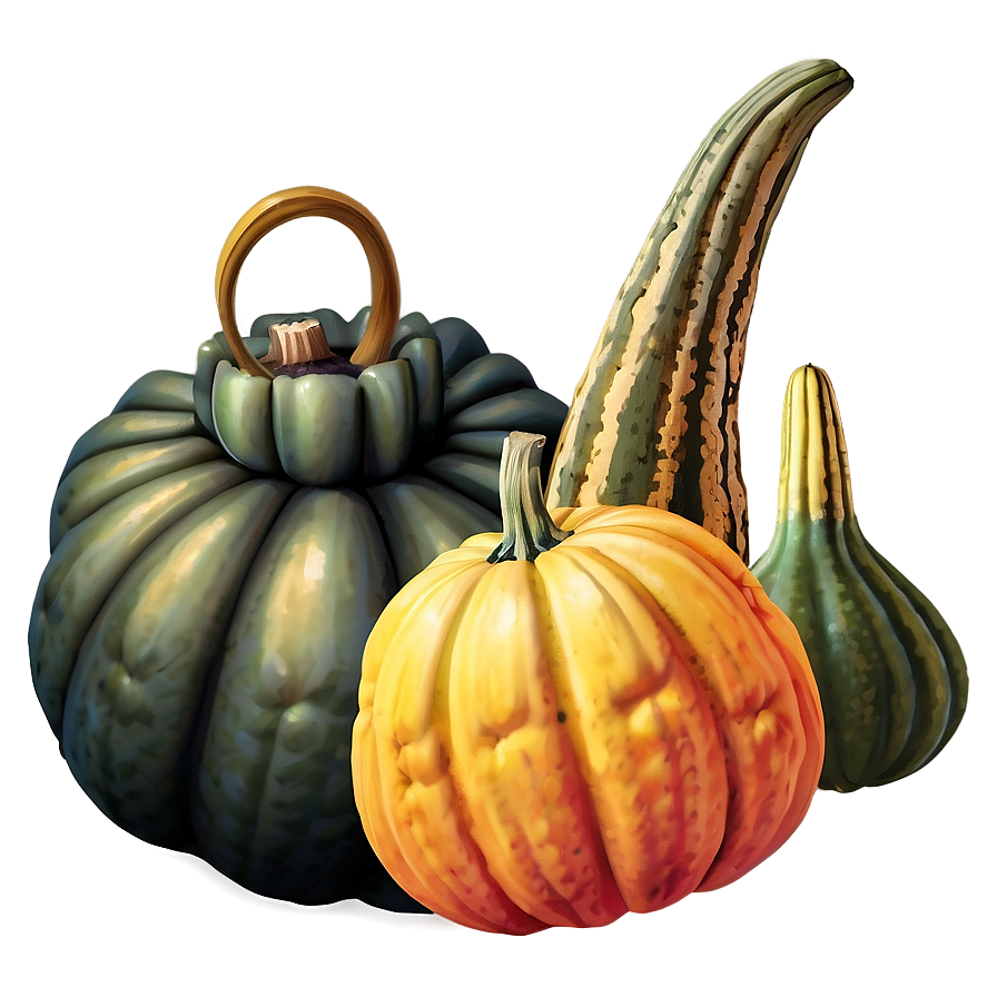 Pumpkin And Gourds Png 04292024 PNG image