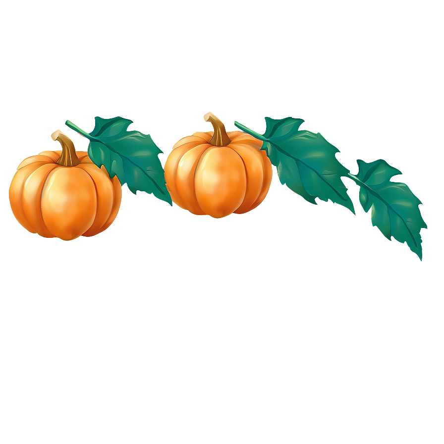 Pumpkin And Leaves Png 04292024 PNG image