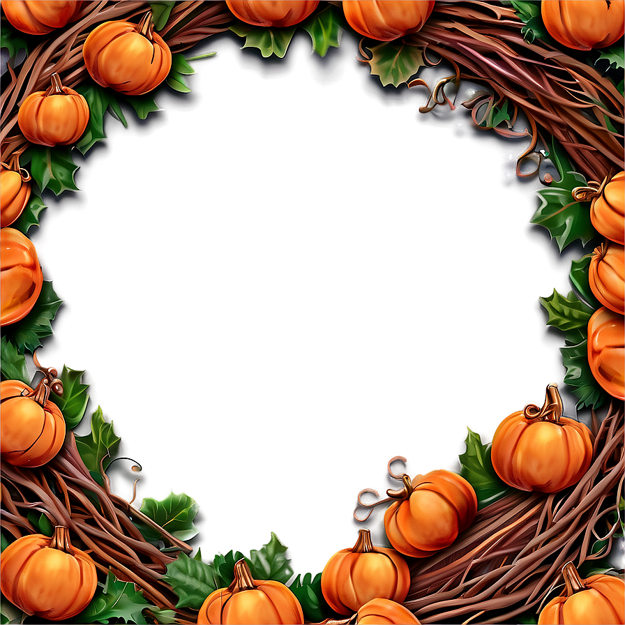 Pumpkin And Spice Wreath Png 05242024 PNG image