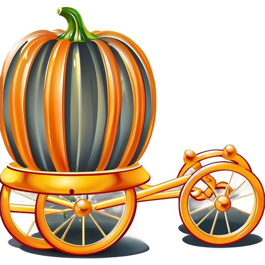 Pumpkin Carriage Clipart Png 06132024 PNG image