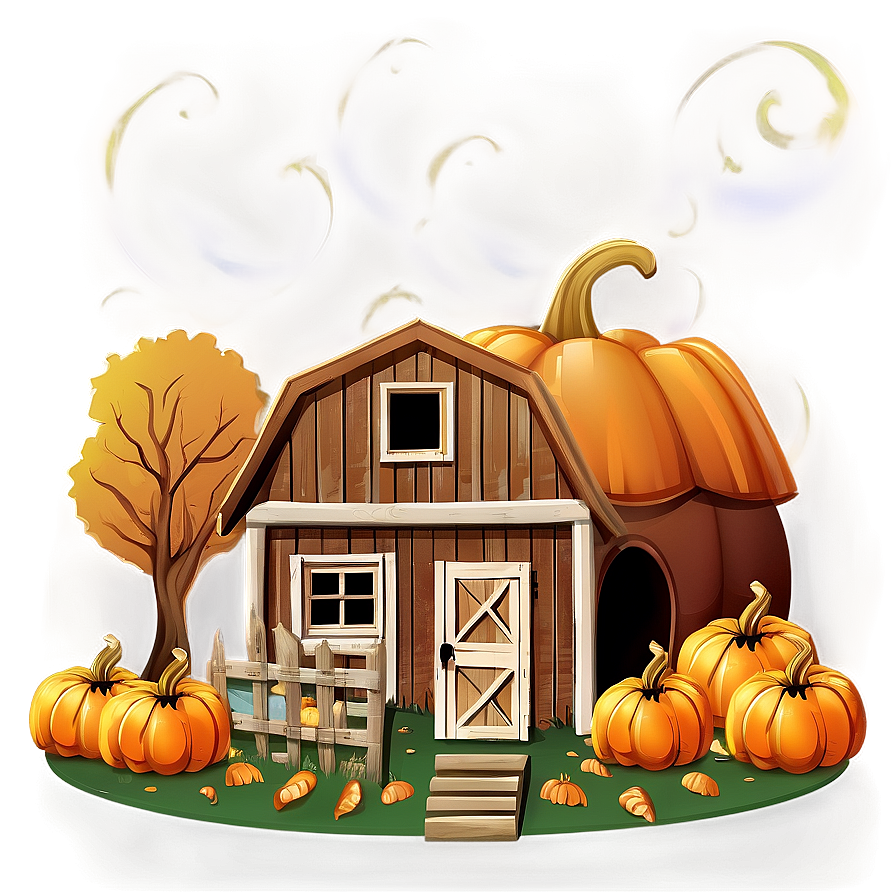 Pumpkin Farm Scene Png 04292024 PNG image