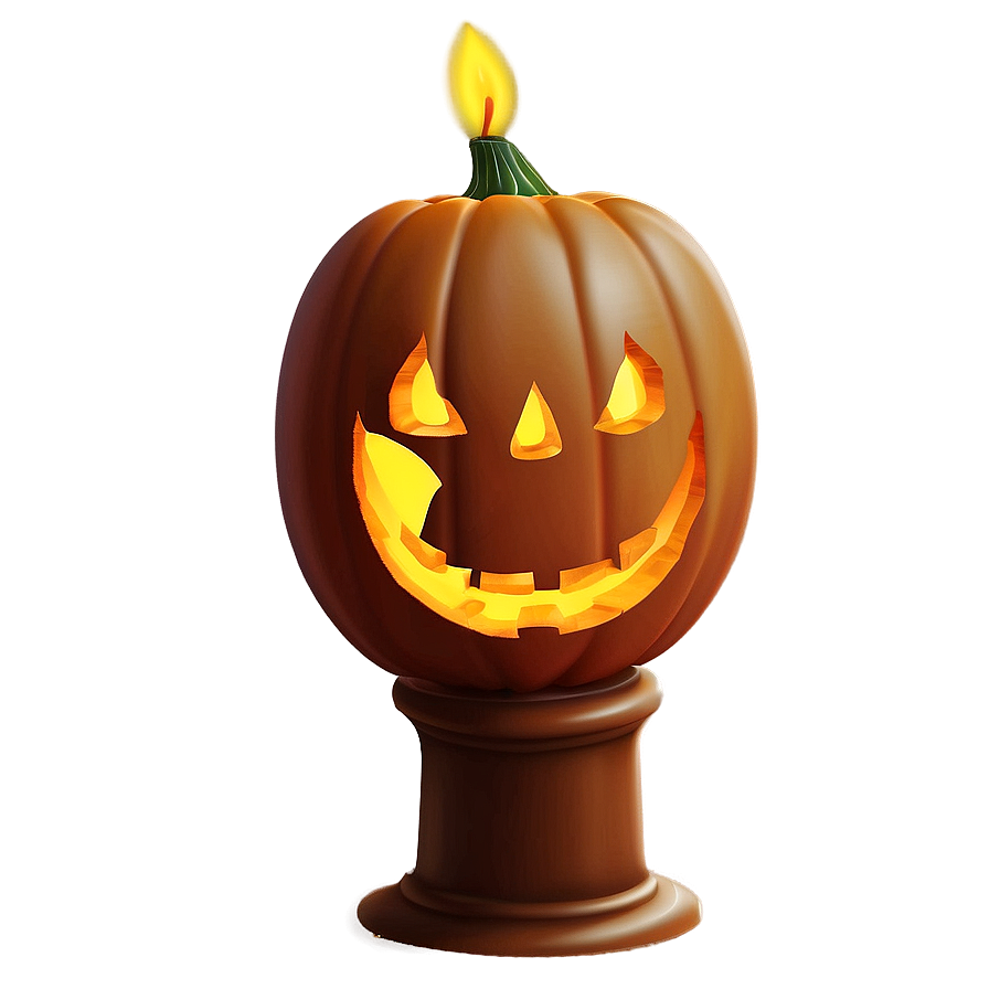 Pumpkin Head With Candle Png Gyv69 PNG image