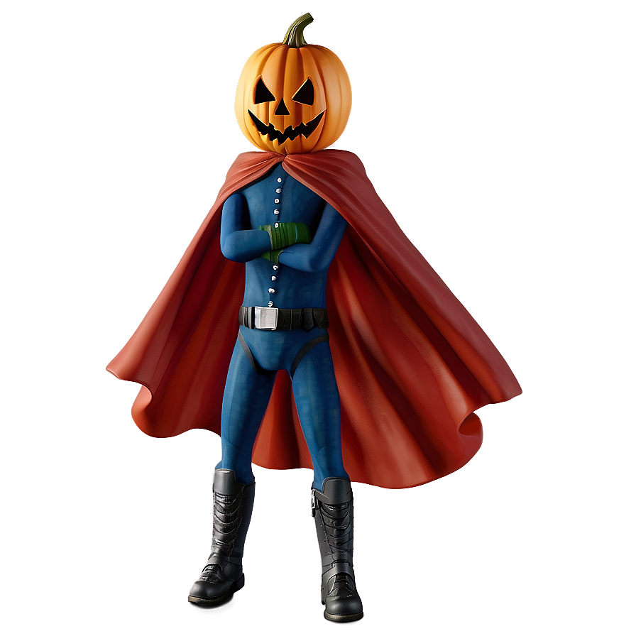 Pumpkin Head With Cape Png Vxk PNG image