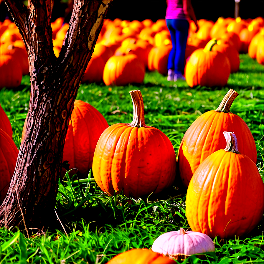 Pumpkin Patch With Picnic Area Png Qtc PNG image