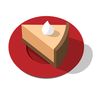 Pumpkin Pie Slice Illustration PNG image