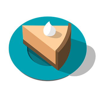 Pumpkin Pie Slice Illustration PNG image