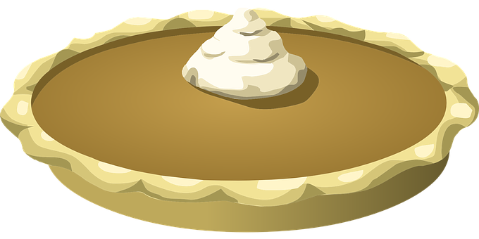 Pumpkin Pie With Whipped Cream Illustration PNG image
