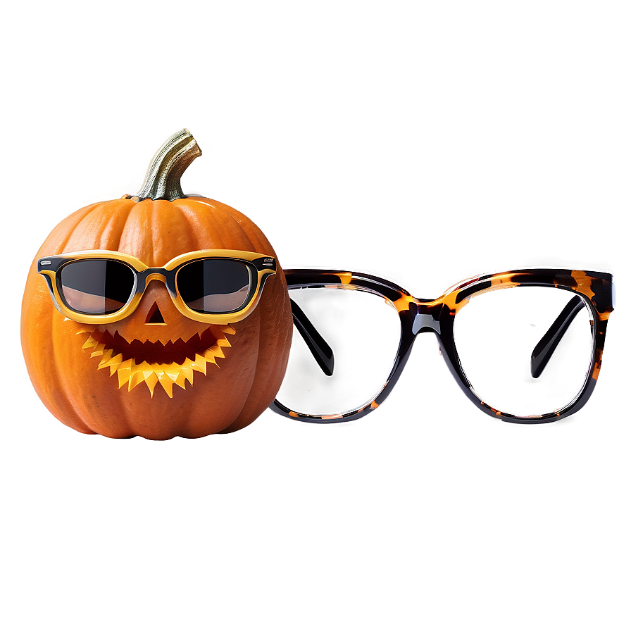 Pumpkin With Glasses Png 61 PNG image