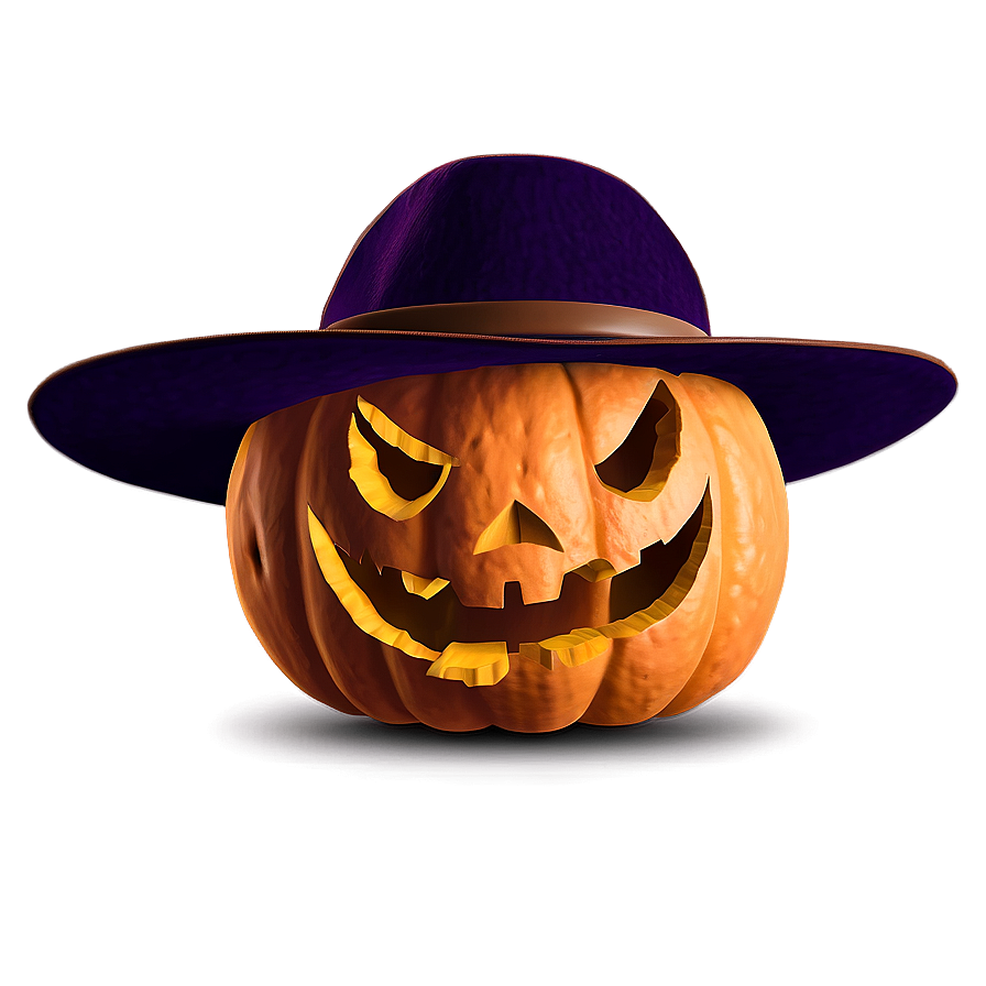 Pumpkin With Hat Png 04292024 PNG image