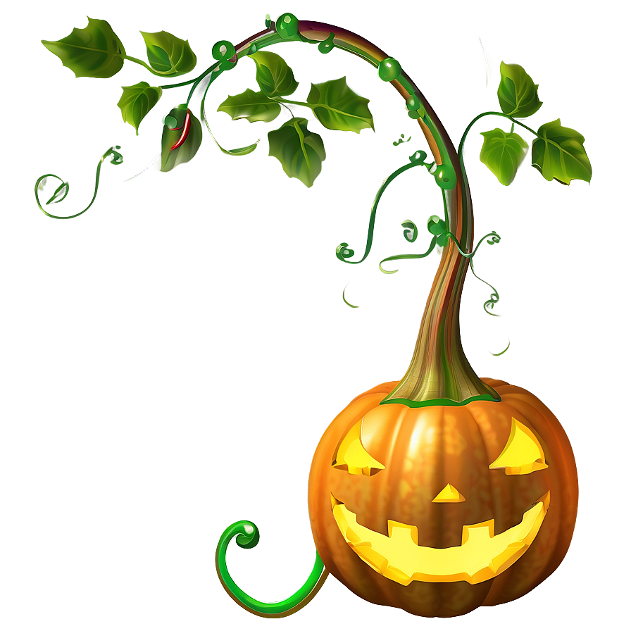 Pumpkin With Vine Png 04292024 PNG image
