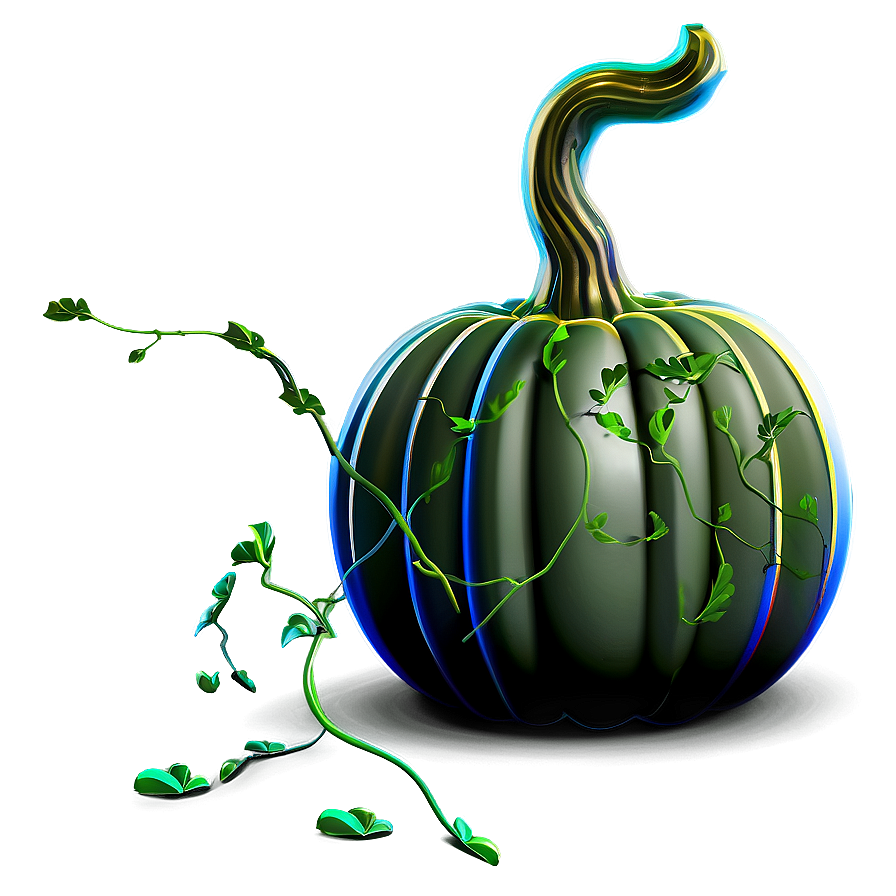 Pumpkin With Vine Png 72 PNG image