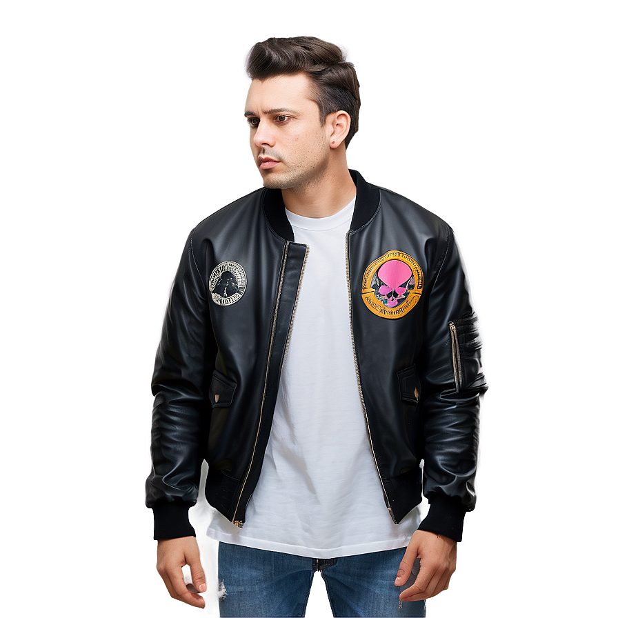 Punk-inspired Bomber Jacket Png Stk94 PNG image