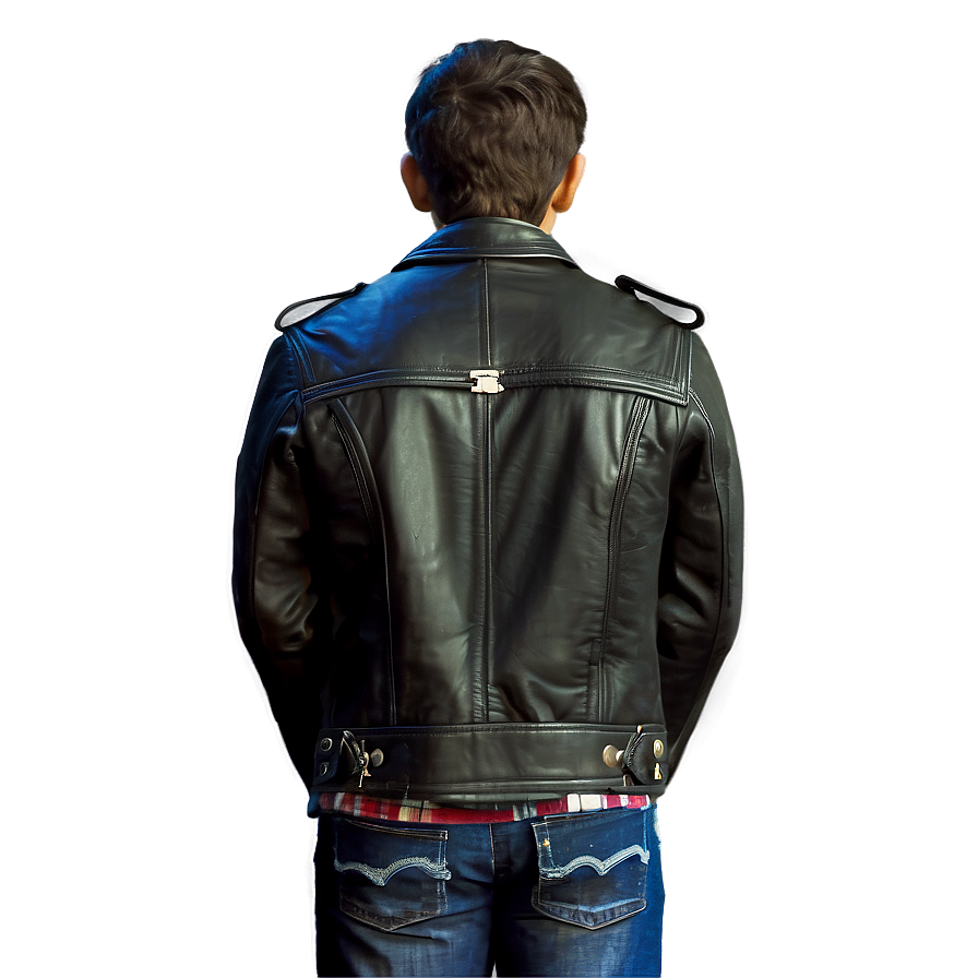 Punk Leather Jacket Png 06122024 PNG image