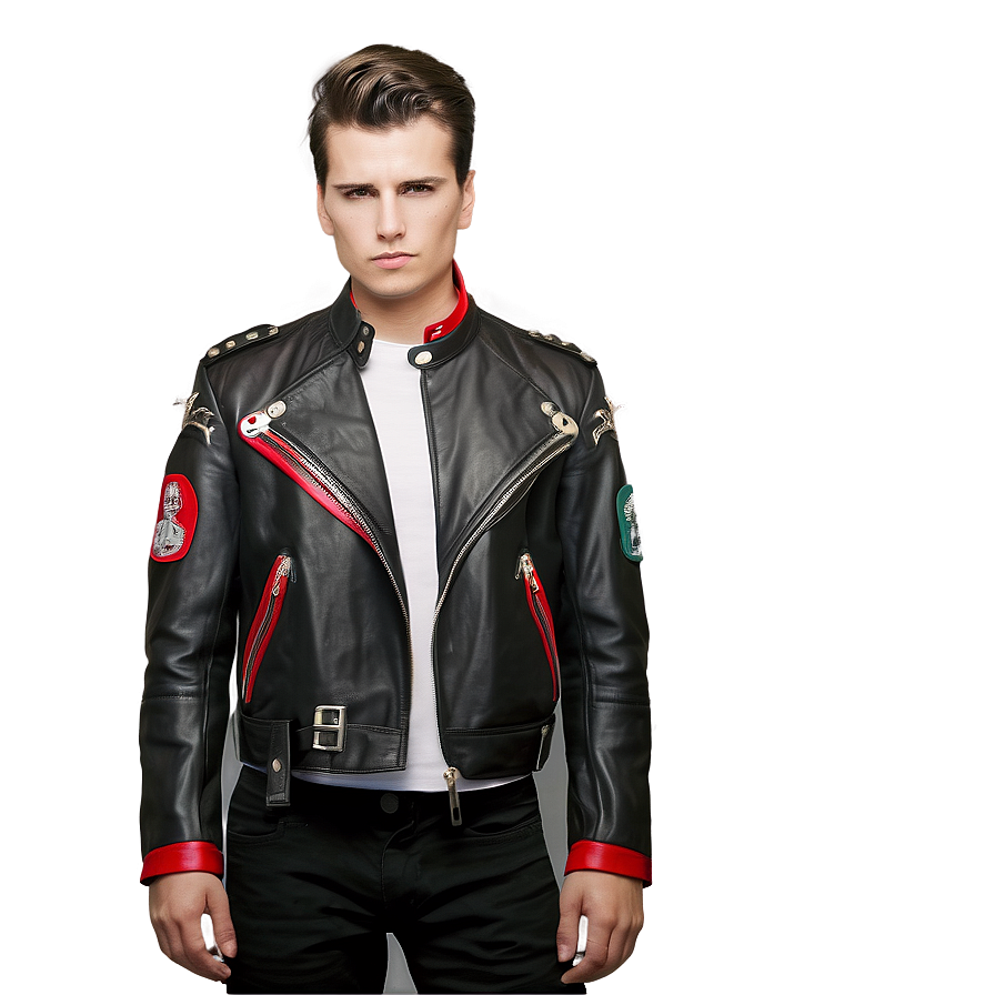 Punk Leather Jacket Png Bjj17 PNG image