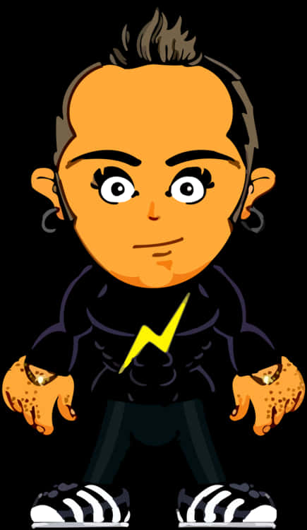 Punk Rock Caricature Character PNG image