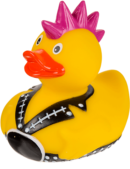 Punk Rock Rubber Duckie PNG image