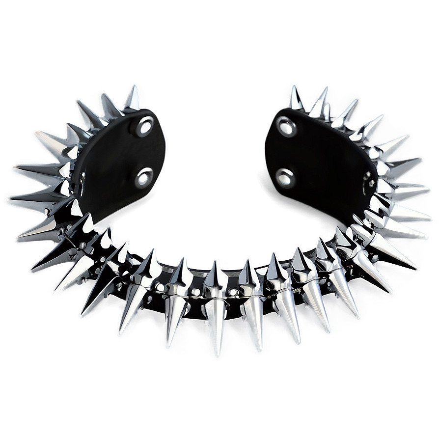 Punk Spiked Choker Necklace Png 06282024 PNG image