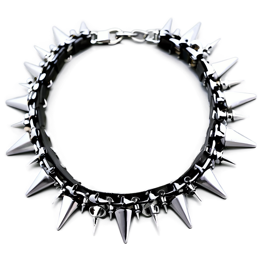 Punk Spiked Choker Necklace Png 22 PNG image