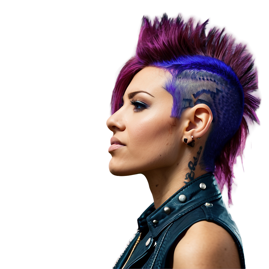 Punk Style Purple Mohawk Hair Png Tbu42 PNG image