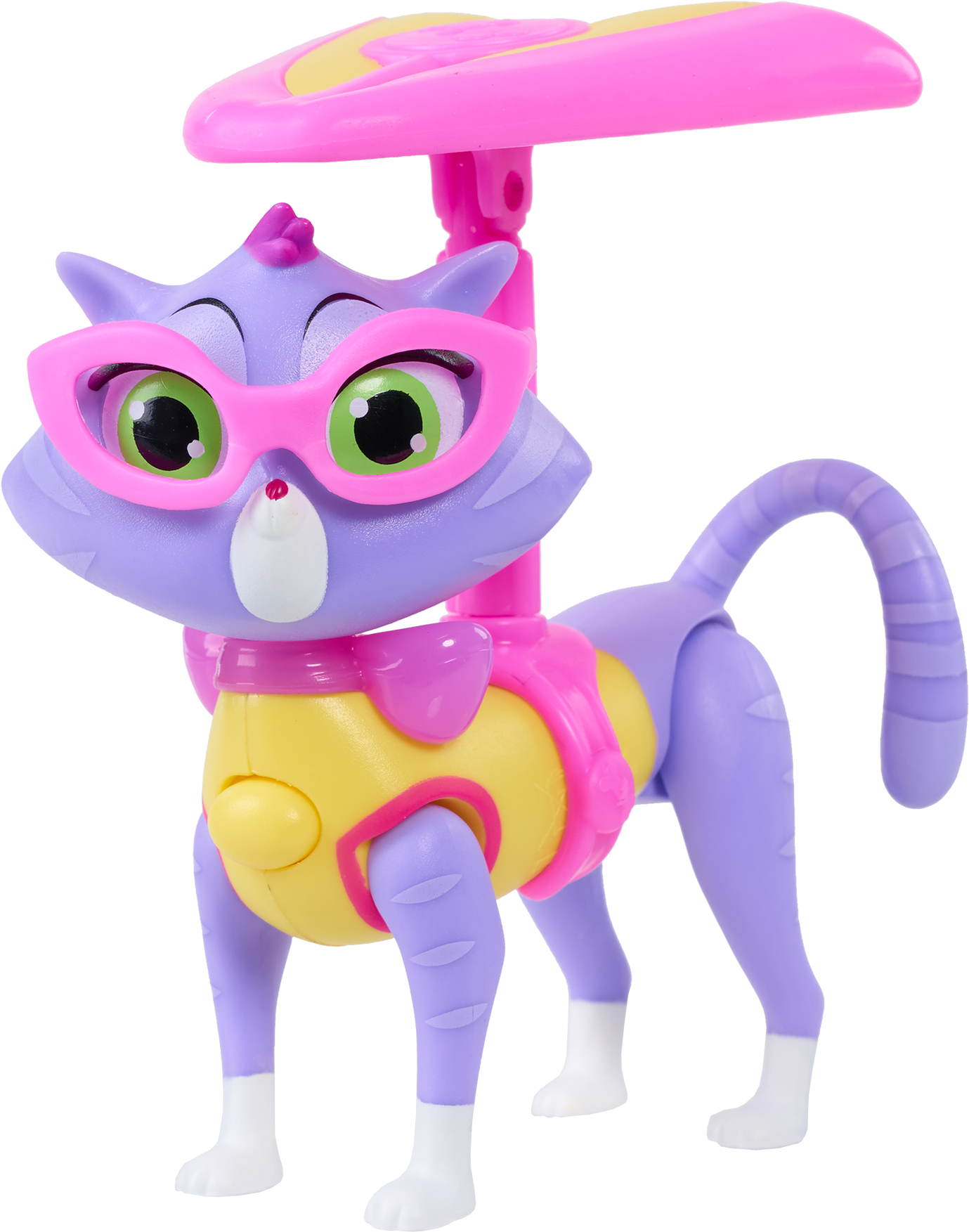 Puppy Dog Pals Hissy Figure With Helicopter Gear PNG image