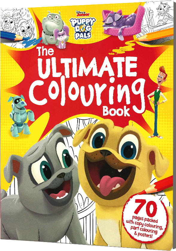 Puppy Dog Pals Ultimate Colouring Book Cover PNG image