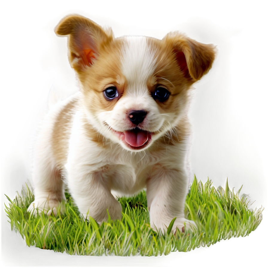 Puppy On Grass Png 13 PNG image