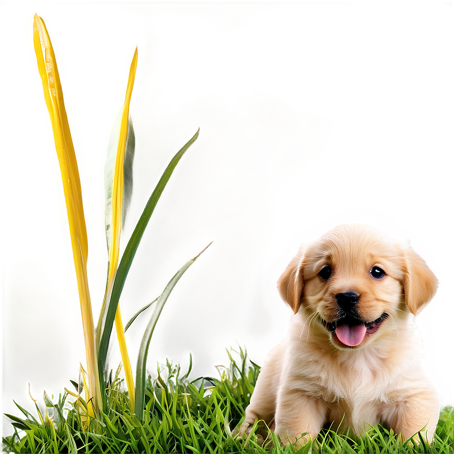 Puppy On Grass Png 84 PNG image