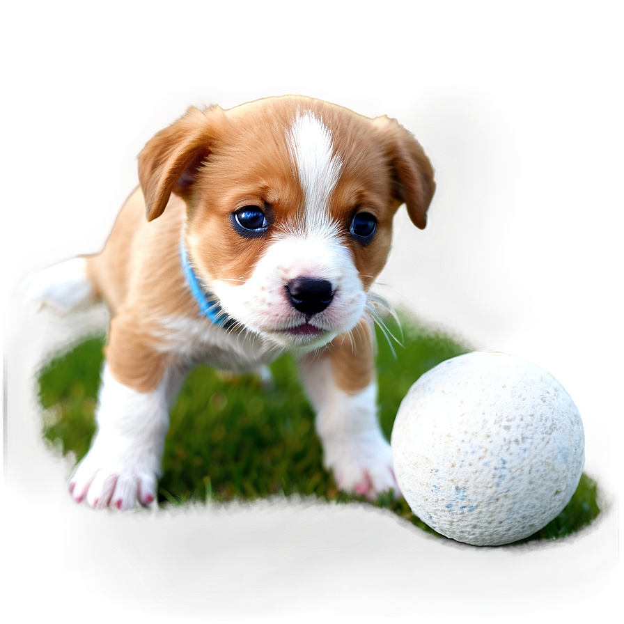 Puppy With Ball Png 05062024 PNG image