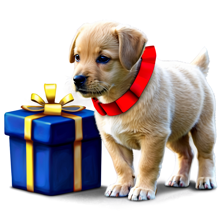 Puppy With Presents Png 41 PNG image